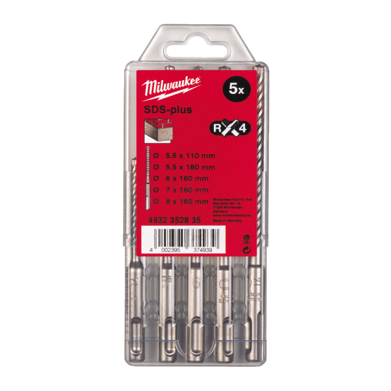 ΤΡΥΠΑΝΙΑ SDS PLUS 4ΚΟΠΩΝ SET 5τεμ. MW