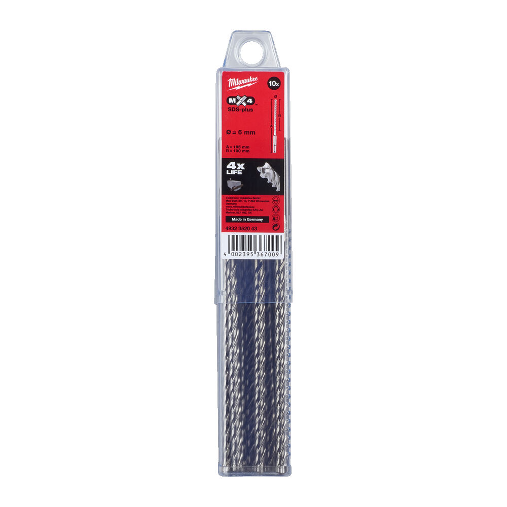 ΤΡΥΠΑΝΙΑ SDS PLUS SET 10τεμ. 6x160mm 4ΚΟΠΩΝ MW