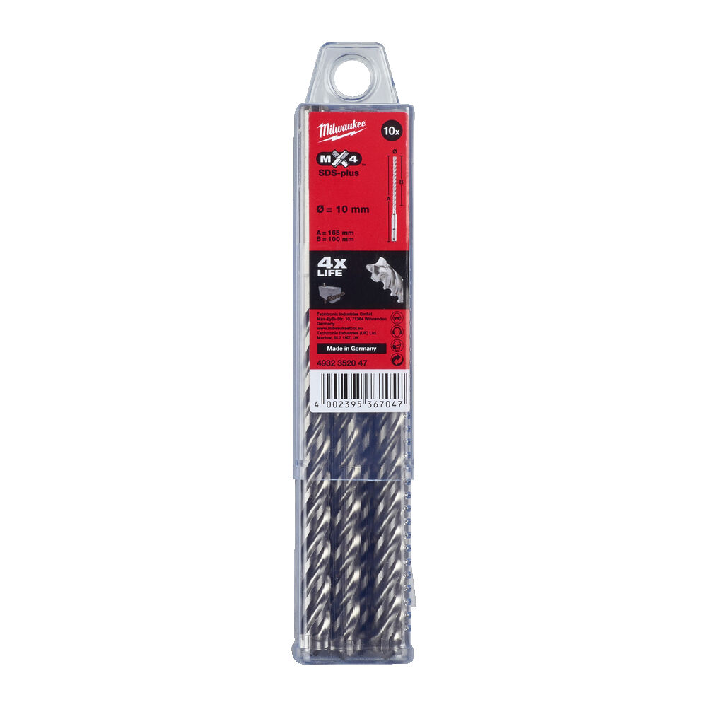 ΤΡΥΠΑΝΙΑ SDS PLUS SET 10τεμ. 10x160mm 4ΚΟΠΩΝ MW