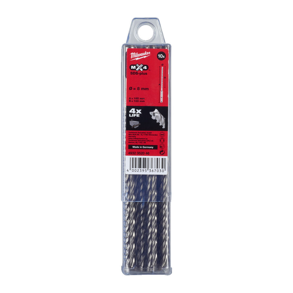 ΤΡΥΠΑΝΙΑ SDS PLUS SET 10τεμ. 8x160mm 4ΚΟΠΩΝ MW
