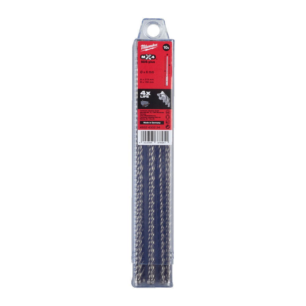 ΤΡΥΠΑΝΙΑ SDS PLUS SET 10τεμ. 6x210mm 4ΚΟΠΩΝ MW