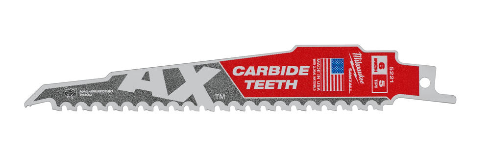ΛΑΜΕΣ ΣΠΑΘΟΣΕΓΑΣ TCT "AX" 150x5mm SET 5τεμ. MW