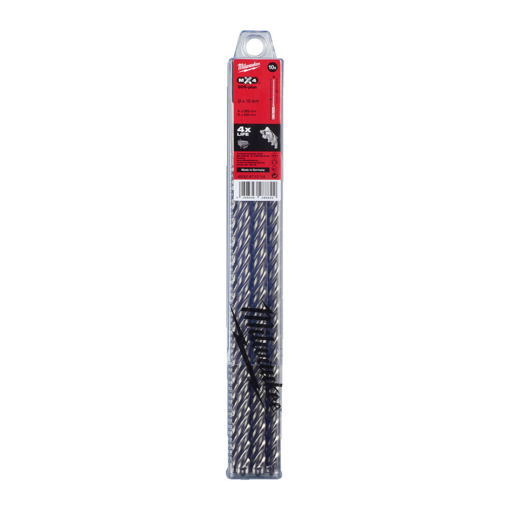 ΤΡΥΠΑΝΙΑ SDS PLUS SET 10τεμ. 10x265mm 4ΚΟΠΩΝ MW