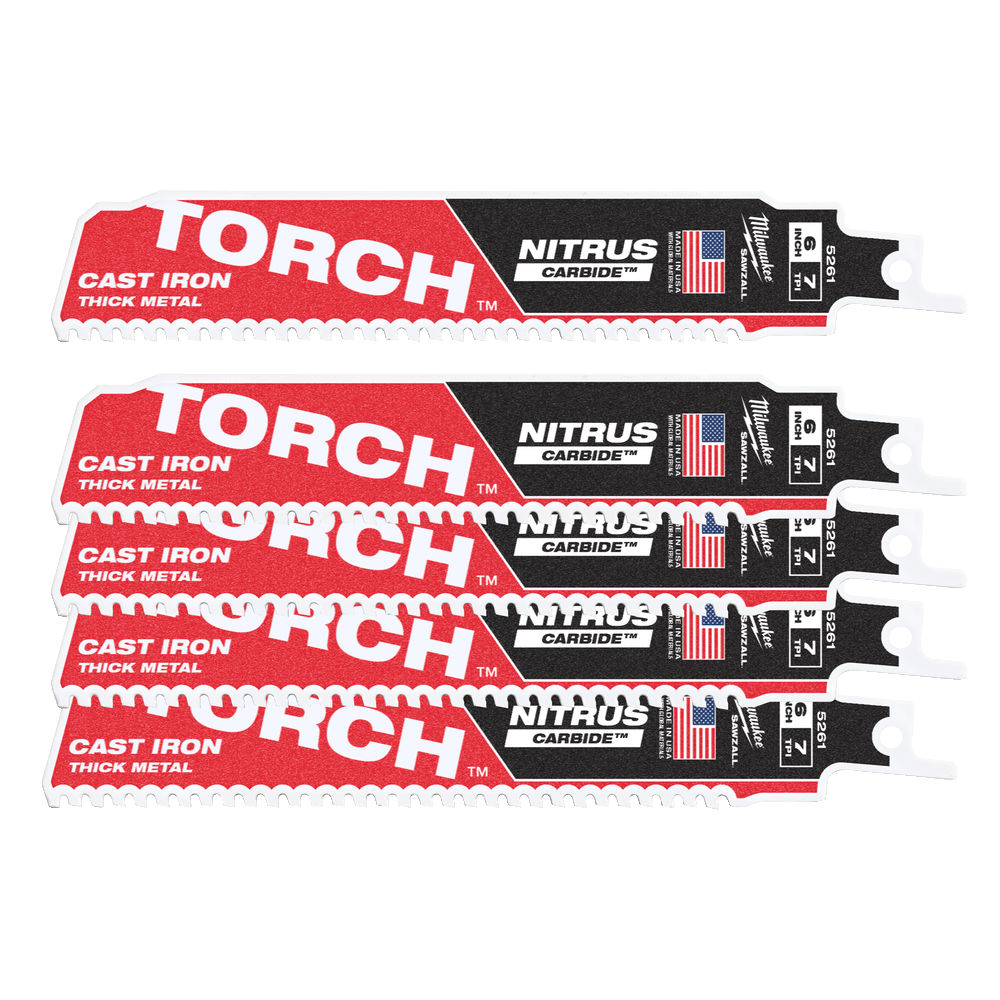 ΛΑΜΕΣ ΣΠΑΘΟΣΕΓΑΣ TCT ''TORCH'' NITRUS 150mm 5τεμ. MW