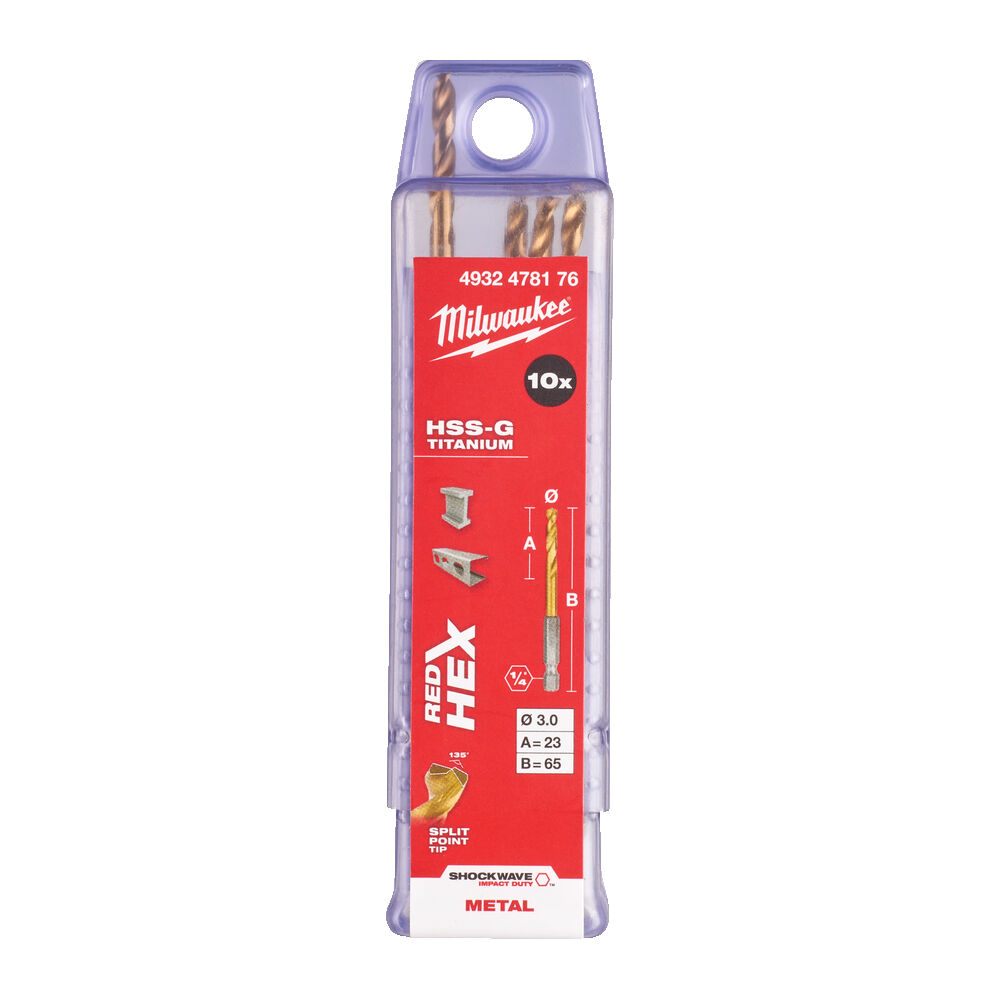 ΤΡΥΠΑΝΙ ΤΙΤΑΝΙΟΥ 1/4'' 3mm SET 10τεμ. MW