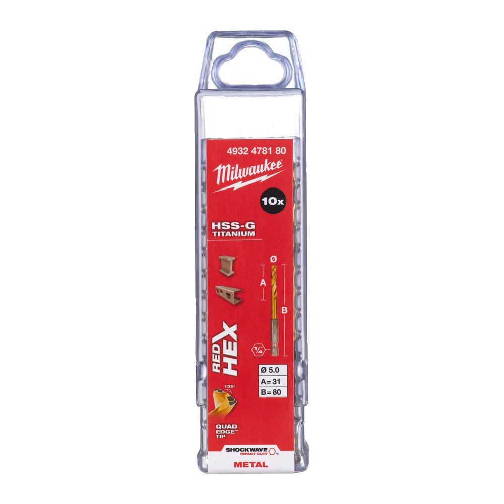 ΤΡΥΠΑΝΙΑ ΤΙΤΑΝΙΟΥ 1/4'' 5mm SET 10τεμ. MW