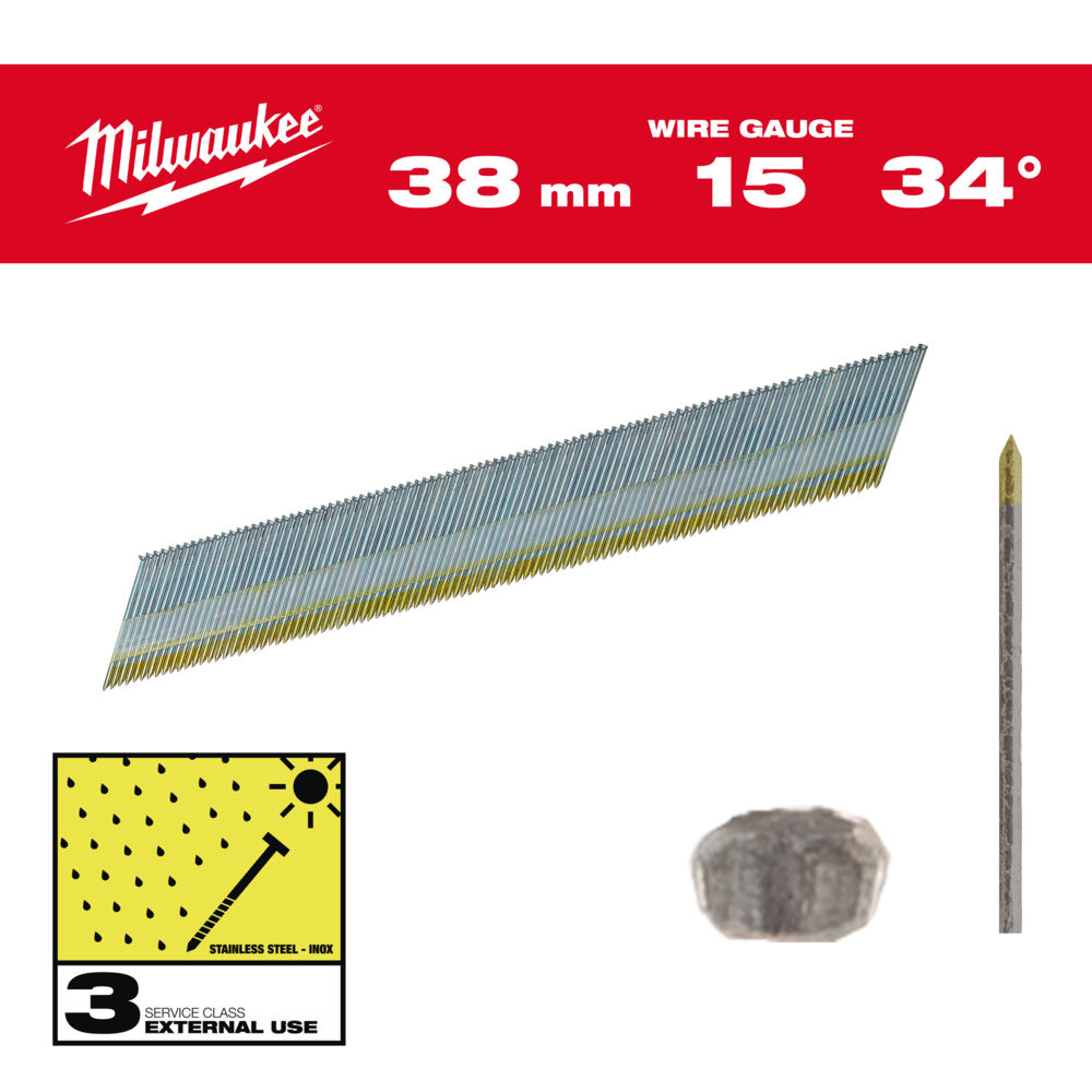 ΒΕΛΟΝΑΚΙ INOX 15X38mm 2500τμχ MW