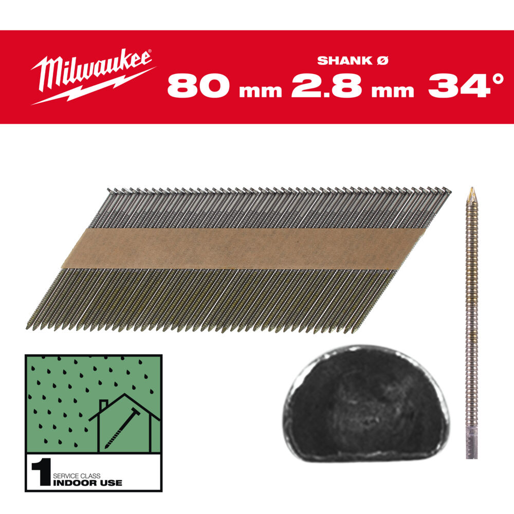 ΚΑΡΦΙΑ D 34° 7.4x2.8/80mm ΡΙΓΩΤΑ 2200τμχ MW