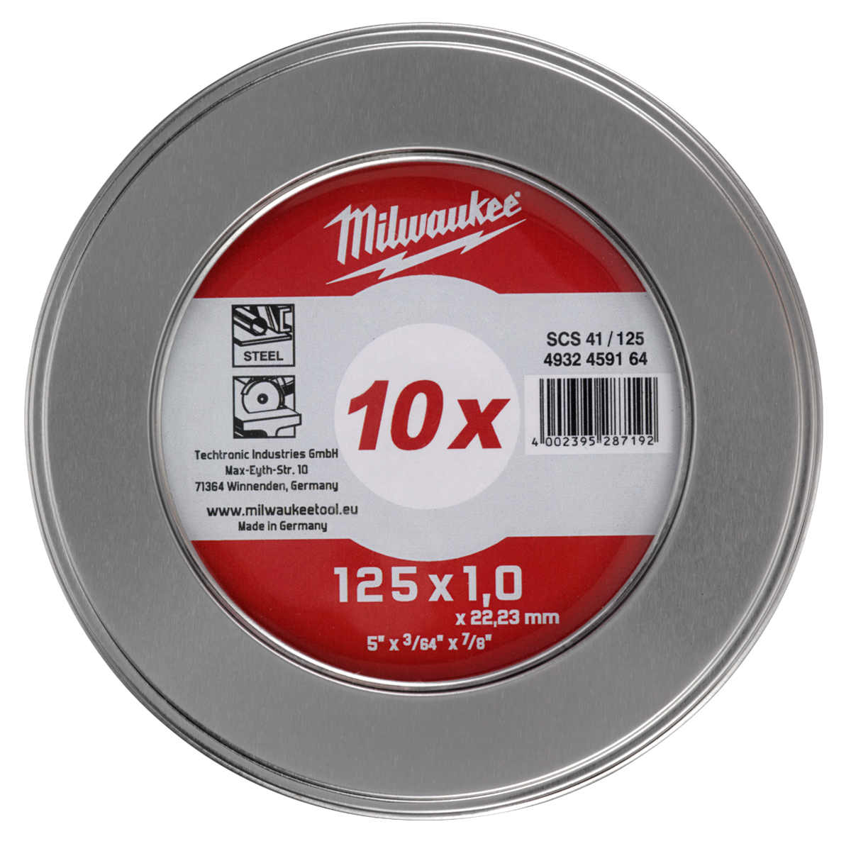 ΔΙΣΚΟΣ ΚΟΠΗΣ CD 125x1mm SET 10 τμχ MW