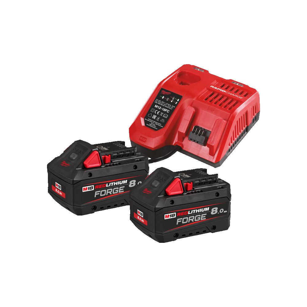 SET ΜΠΑΤΑΡΙΕΣ & ΦΟΡΤΙΣΤΗΣ M18 FORGE NRG-802 MW