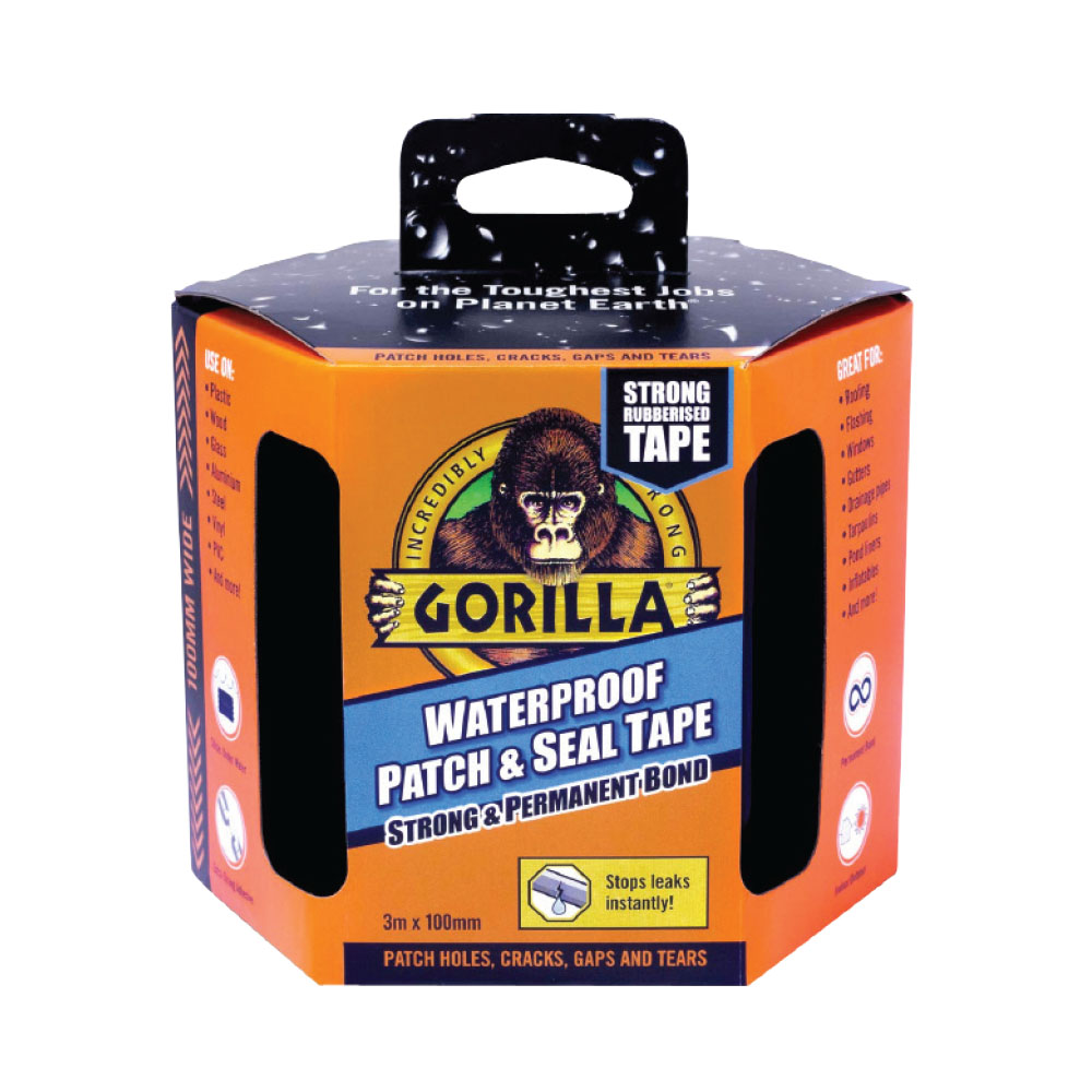 ΤΑΙΝΙΑ ΣΦΡΑΓΙΣΤΙΚΗ 3m ΜΑΥΡΗ Waterproof Patch & Seal Tape 3m-Black Gorilla