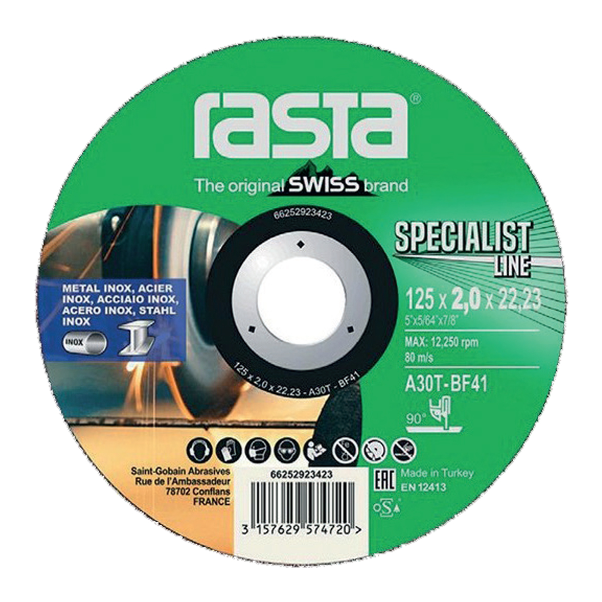 ΔΙΣΚΟΣ ΚΟΠΗΣ INOX Spec.-Cd 115Χ1.0 RASTA
